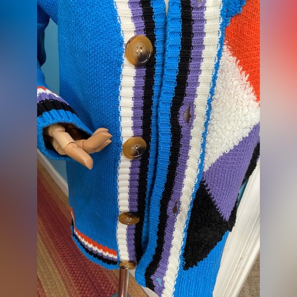 Unisex Harlequin sweater. Never worn cardigan. - Picture 2 of 7